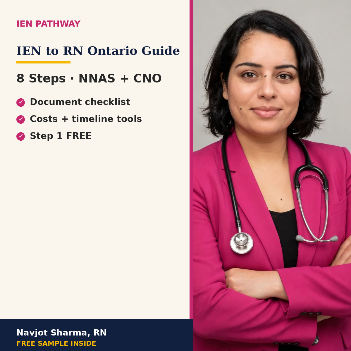 IEN to RN Ontario Registration Guide — Full Access cover by Navjot Sharma, RN