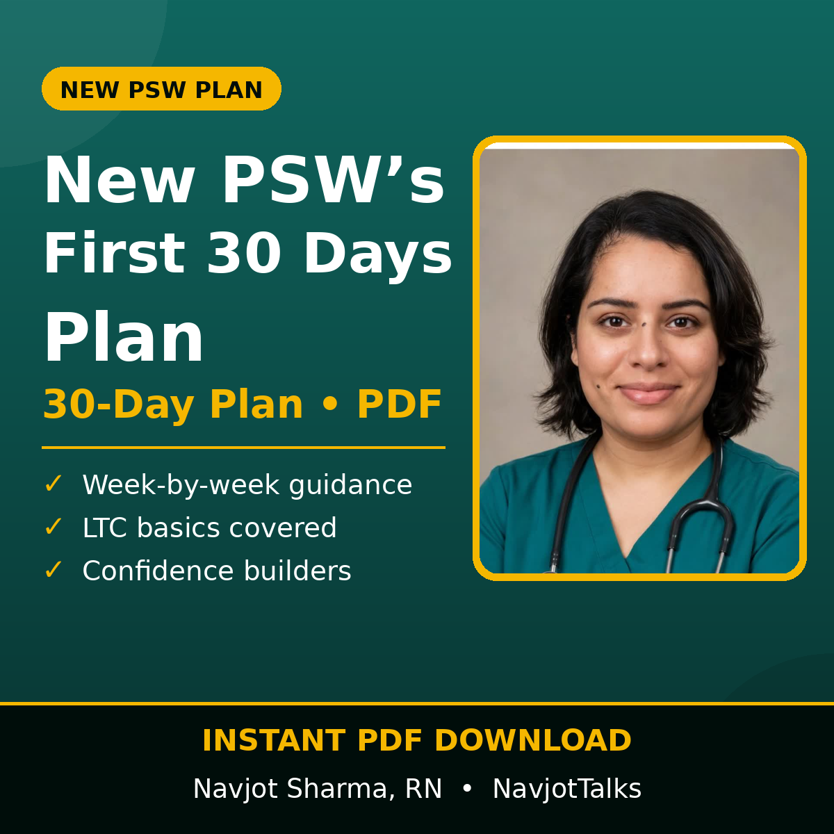 New PSWs First 30 Days Plan cover